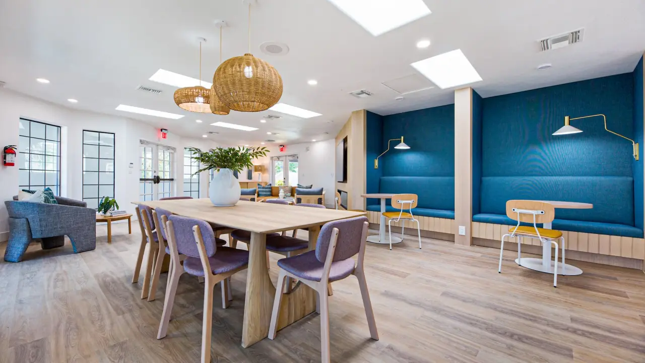 Resident lounge in a renovated IEC property